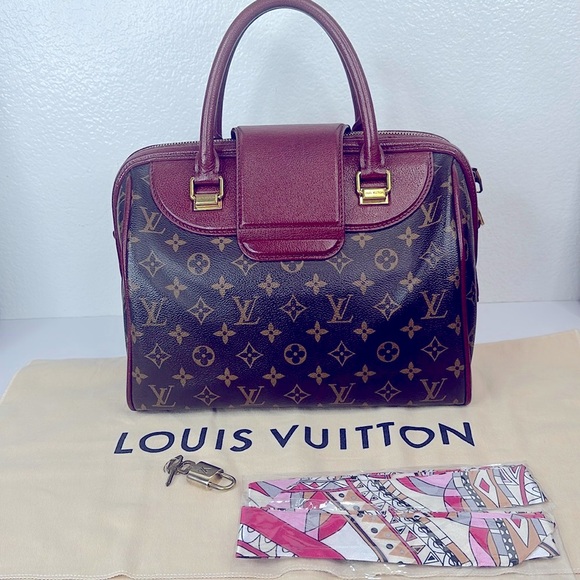 LV24 Louis Vuitton Bordeaux Monogram limited edition golden arrow speedy bag. - Picture 2 of 11